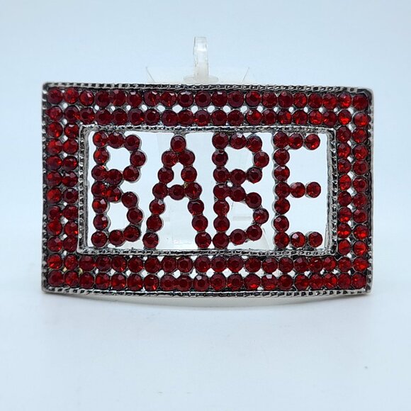 unisex style fancy BABY Letter Belt Buckle with red Rhinestone Fashion party - Picture 1 of 5